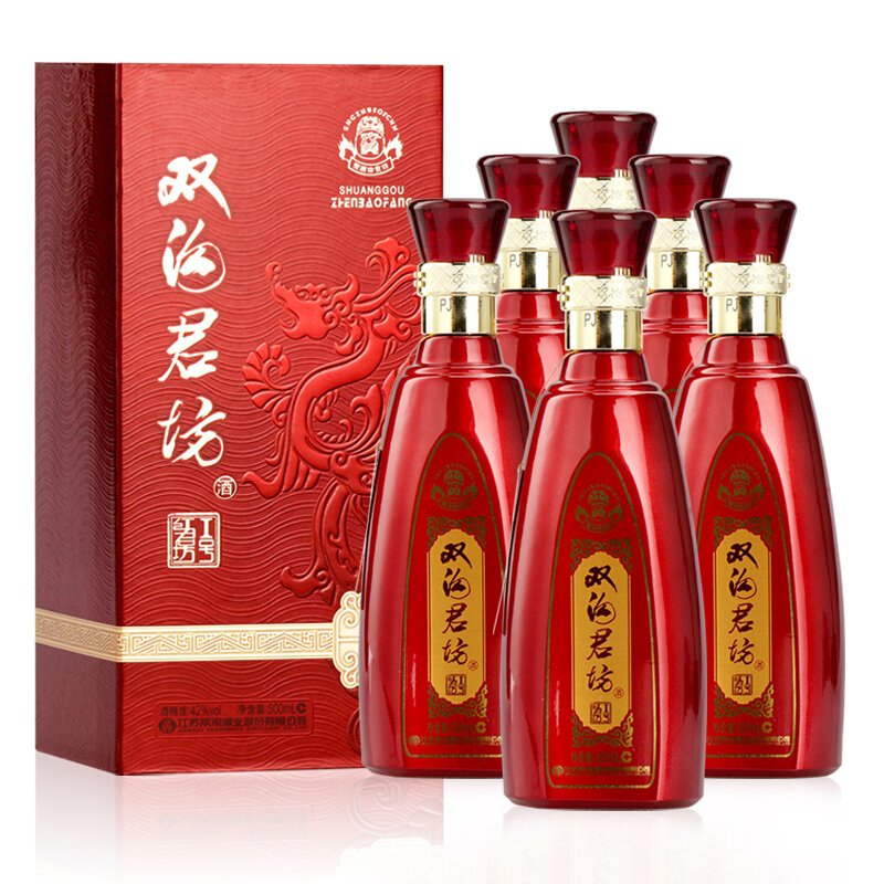 【酒厂直供】双沟 珍宝坊 红君坊I号 42度 500ml*6瓶 整箱装 浓香型白酒