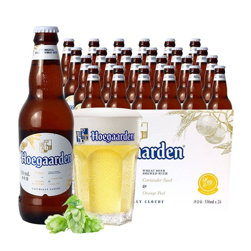 福佳（Hoegaarden）啤酒小麦精酿啤酒330ml*24瓶整箱装