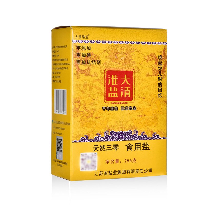 大清淮盐天然三零食用盐（无碘）256g 6盒