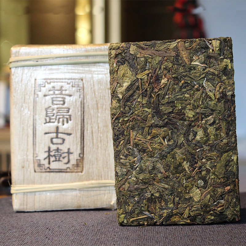 茗纳百川云南普洱茶生茶春茶 临沧黄金叶甜润 2019昔归古树黄片砖茶500克