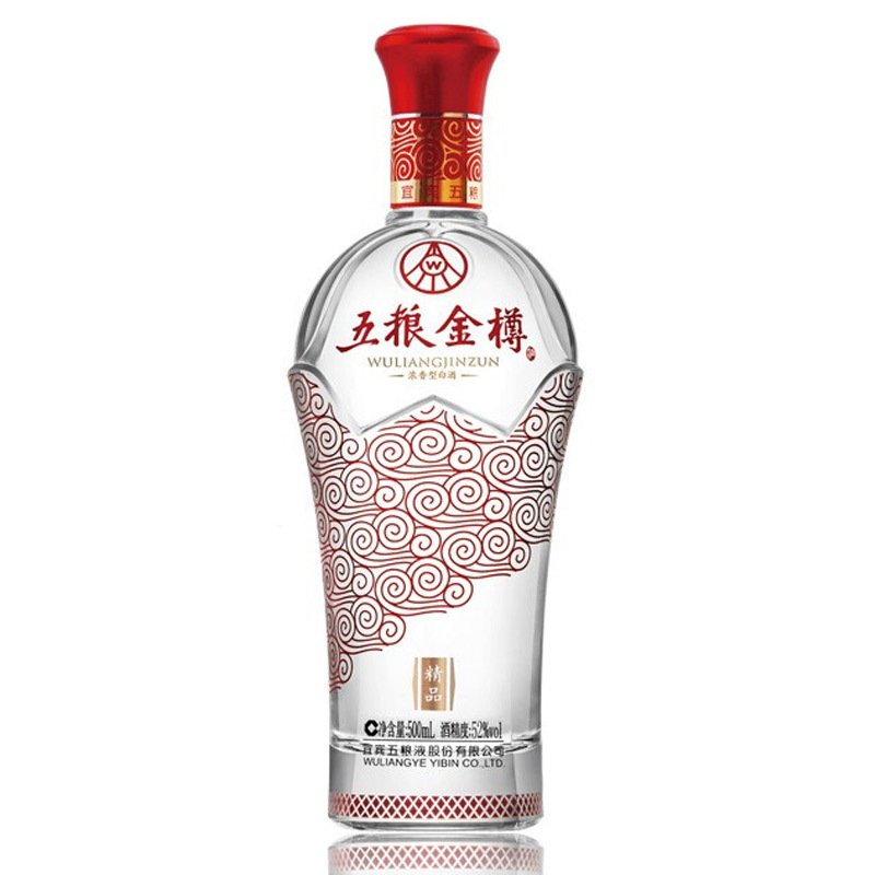 【官方自营】五粮金樽 精品 52度白酒 500ml 单瓶装 浓香型白酒 宜宾五粮液股份有限公司出品