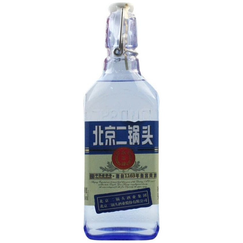 永丰牌北京二锅头（出口型小方瓶）蓝瓶42度清香型500ml*6瓶整箱装