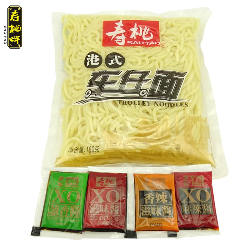 寿桃牌港式车仔面带XO滋味酱整箱30包