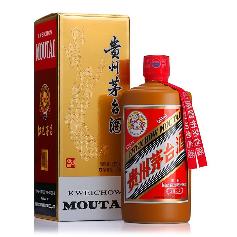 【酒别重逢】2017年 贵州茅台酒 红色国酒之父53度500ml*6瓶酱香型白酒 整箱