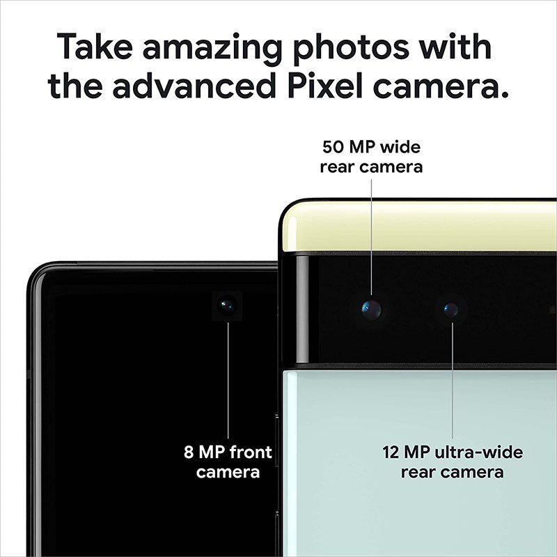 谷歌Google Pixel 6 青 8+128G 六代智能手机6.4英寸 OLED屏 自研处理器 原生安卓12 青色