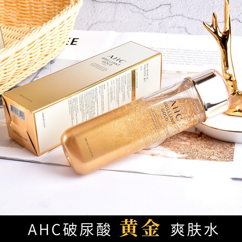 AHC 24K黄金玻尿酸精华爽肤水黄金爽肤水 ahc黄金水保湿补水 爽肤滋润 修复提亮 【黄金精华水140ml】