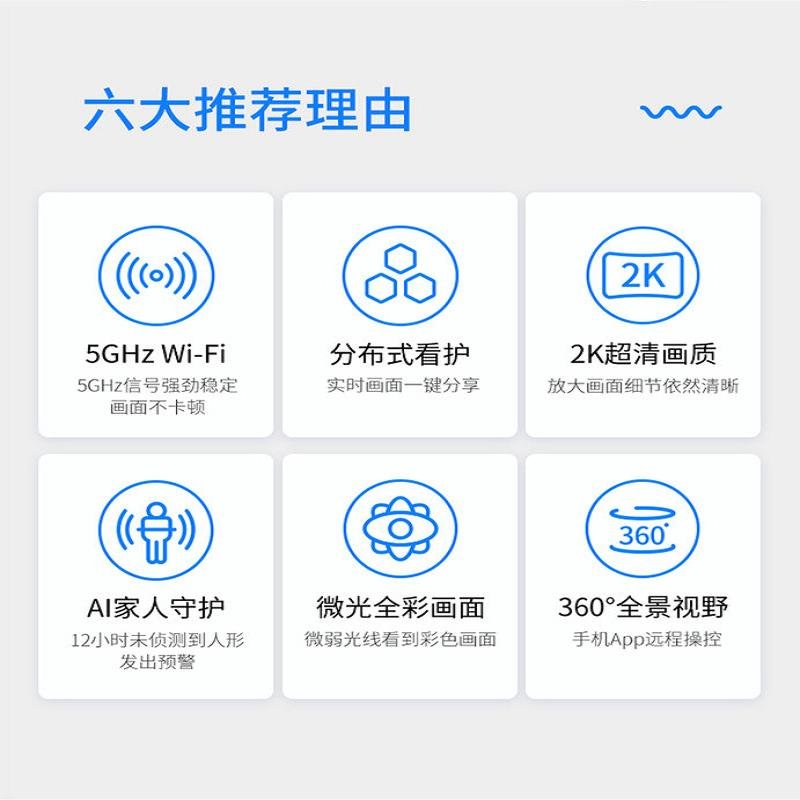 【含64G内存卡】华为智选小豚5G双频高清2K摄像头 双向语音对话AI人形识别跟踪防盗 老人家庭监控婴儿健康守护 防逆光