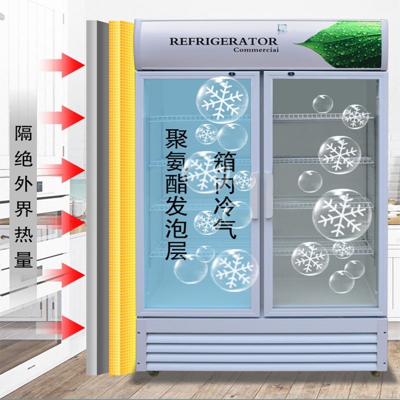 饮料展示柜冷藏保鲜蛋糕柜妖怪商用立式风冷单双开门啤酒冰柜冰箱超市(i3e)_13