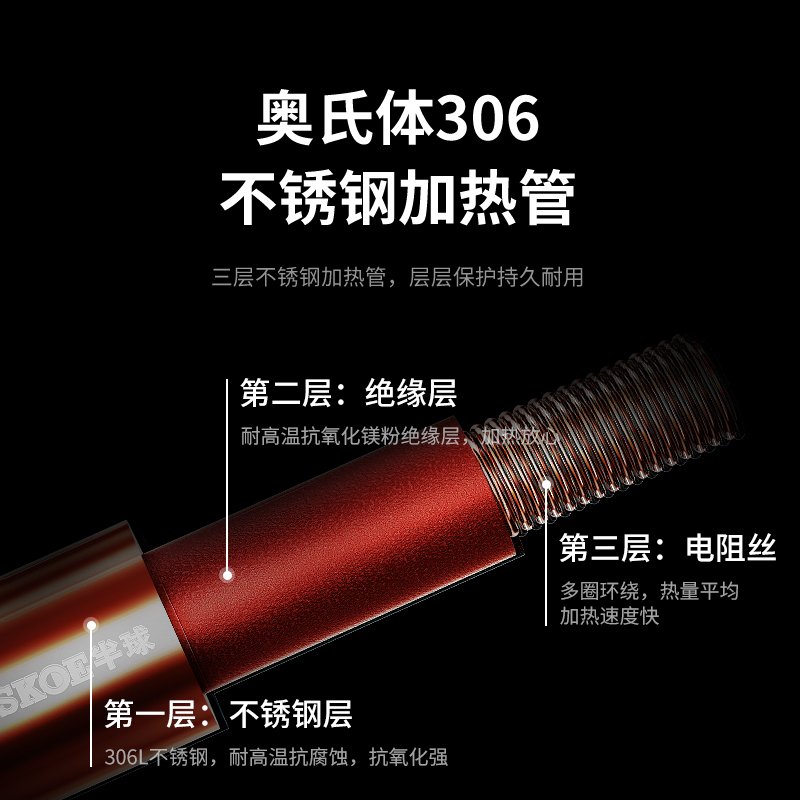 半球热水器电家用储水式小型40升50洗澡卫生间迷你出租房60扁桶80 顶配扁桶断电⑥⓪升