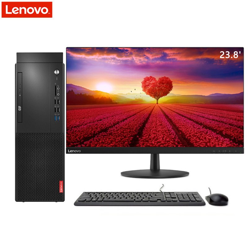 联想（Lenovo）启天M428 台式电脑 I3 9100/4G内存/ 1T+128G/集成显卡/23.8英寸定制