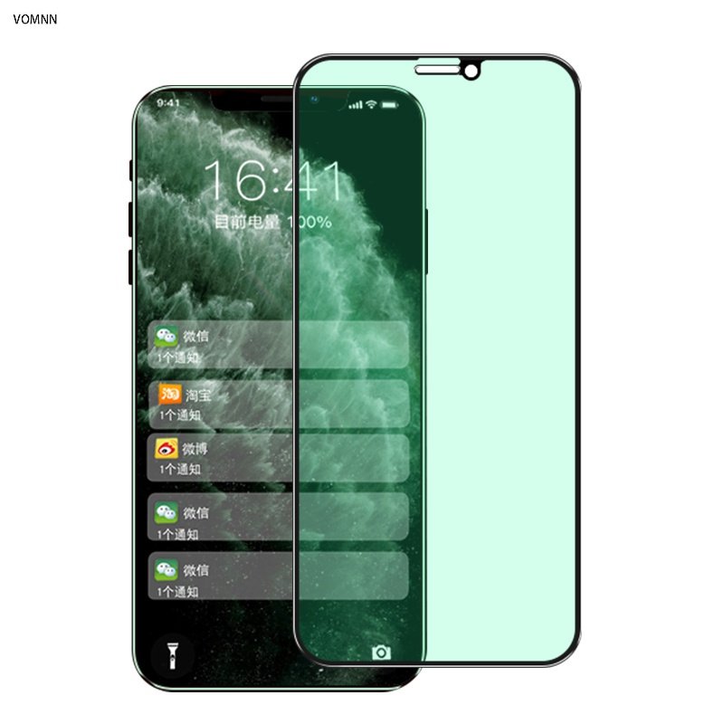 VMONNiPhone11绿光膜苹果11手机钢化膜ProMax抗蓝光iPhoneX高清护眼xs全屏8覆盖XSMa_873