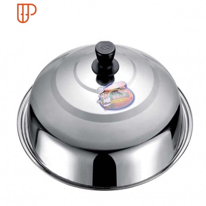 不锈钢锅盖加厚加高圆形特大号炒锅盖子家用蒸锅鼎盖缸盖桶盖 国泰家