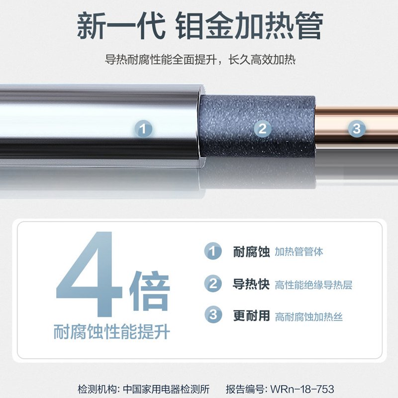 海尔出品统帅电热水器家用40/50/60升2200W即热储水式速热恒温小型卫生间淋浴洗澡 60升【速NR6恒N恒