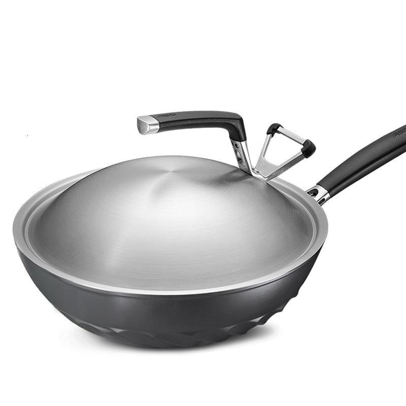 【新品】金刚旋风家用不粘炒锅CL30T2Q钛不粘 黑色_304