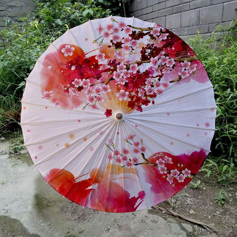 泸州非遗油纸伞防雨遮阳复古cos古典江南桐油雨伞 十里桃花 _415_388