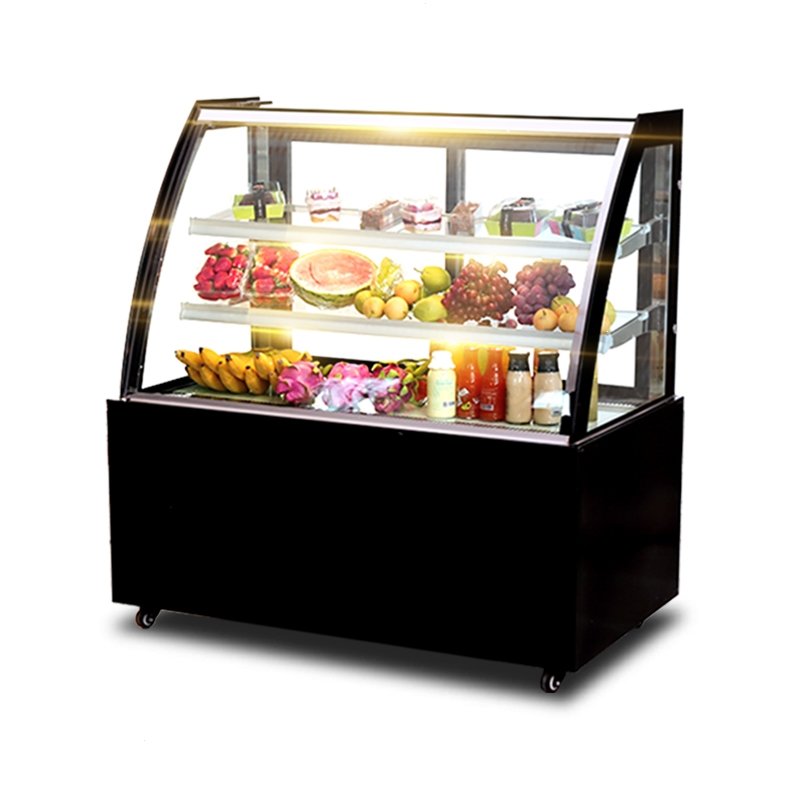 蛋糕柜展示柜古达冷藏水果甜品保鲜柜弧形直角台式风冷玻璃冰柜(pna)