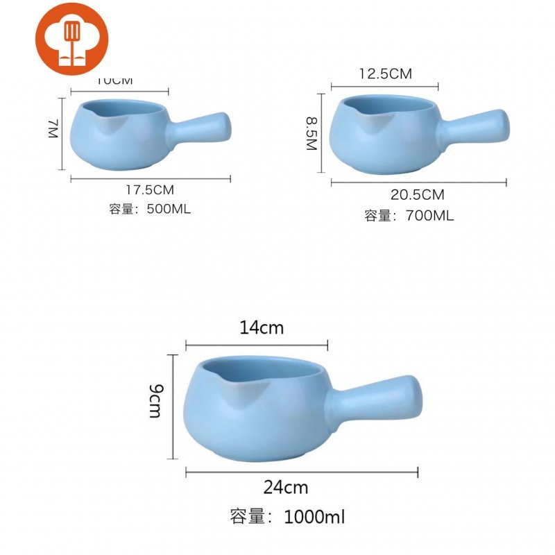 日式陶瓷奶锅汤锅不粘锅小砂锅热牛奶煮粥泡面锅宝宝辅食小锅炖锅 YICHENG 粉红色700ML+送隔热垫_641