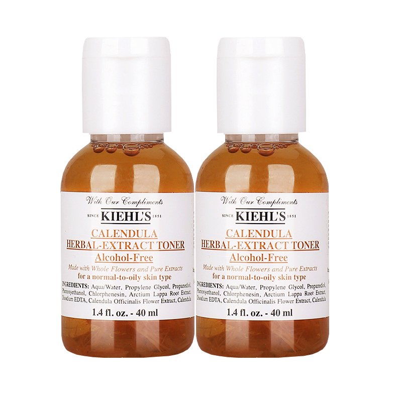 科颜氏（Kiehl's）金盏花水40ml*2 植物爽肤水 深层补水保湿