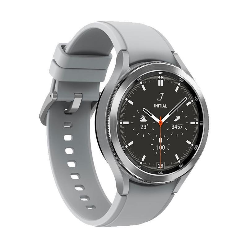 三星Samsung Galaxy Watch4 Classic运动智能手表 Wear OS系统 蓝牙版 42mm 雪川银