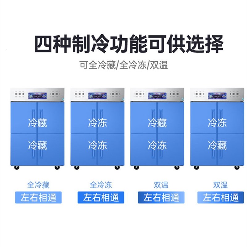 四门冰箱商用立式厨房古达冷柜四开门六门冰柜冷冻大容量冷藏工作 台