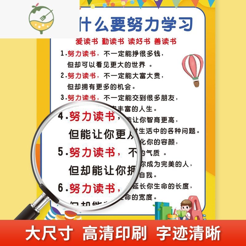 YICHENG家规家训墙贴全套挂图挂画儿童男孩女孩学生励志家庭教育学习标语 【六类好习惯】40cm*60cm 大