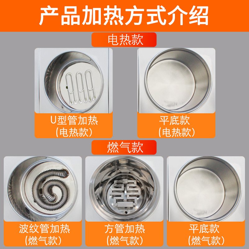 煮面炉商用节能电热煮面桶燃气煮面机麻辣烫炉保温煲汤汤粉炉煮锅 50方管燃气款