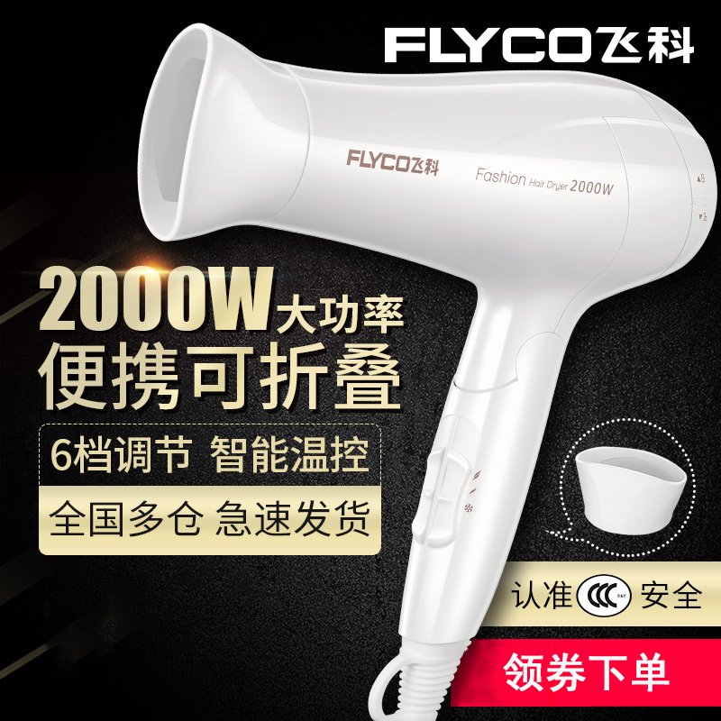 飞科（FLYCO）飞科电吹风机家用大功率理发店专用风力不伤发冷热风学生宿舍风筒_382