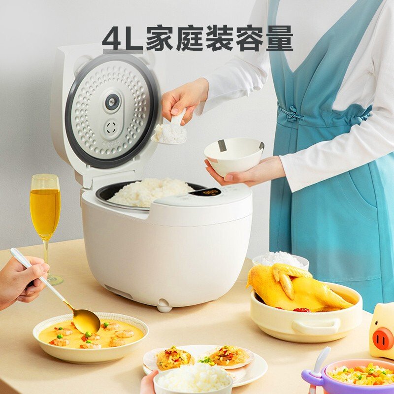 美的（Midea）家用多功能电饭煲 MB-FB40E108 热水快饭 智能预约 风压破泡蒸汽阀 煮饭电饭锅 4L家用容量