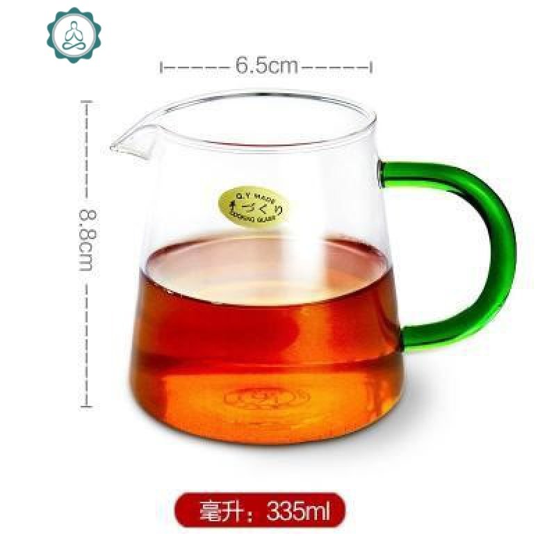 厚方形公杯滤套装茶具玻璃公道茶x器耐热茶漏杯分杯带过功夫加配 封后 直公杯400+玻璃茶漏