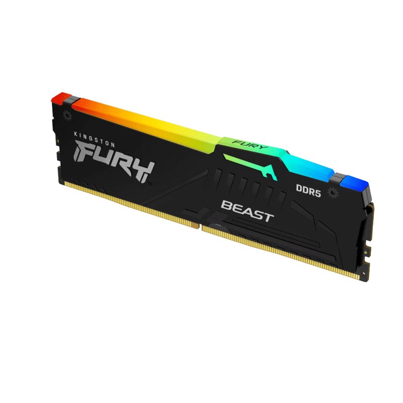 金士顿 (Kingston)骇客神条FURY 16GB DDR5 6000 台式机内存条Beast野兽系列RGB灯条