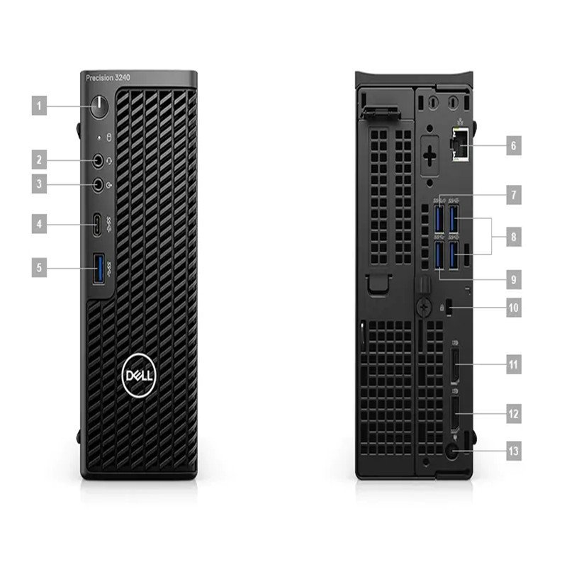 DELL戴尔 T3240图形工作站台式机 i5-10500 3.1G 6核心 16G内存/256G固态+2T/P1000