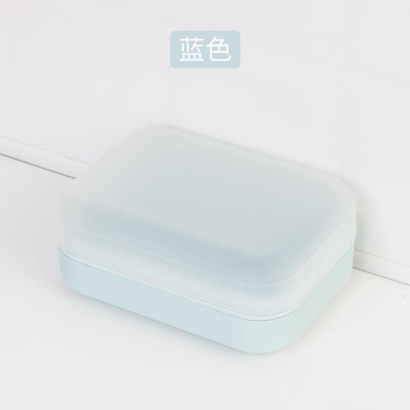 磨砂盖防潮带盖肥皂盒家用可沥水皂盒塑料大号香皂盒双层简约皂架 三维工匠 米色1个_783