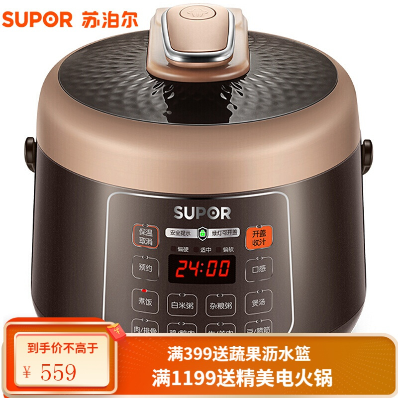 苏泊尔（SUPOR）电压力锅智能多功能小型迷你2.5L压力锅高压锅LGJQMZXKNQICBTSXNBPLXQGCJPC