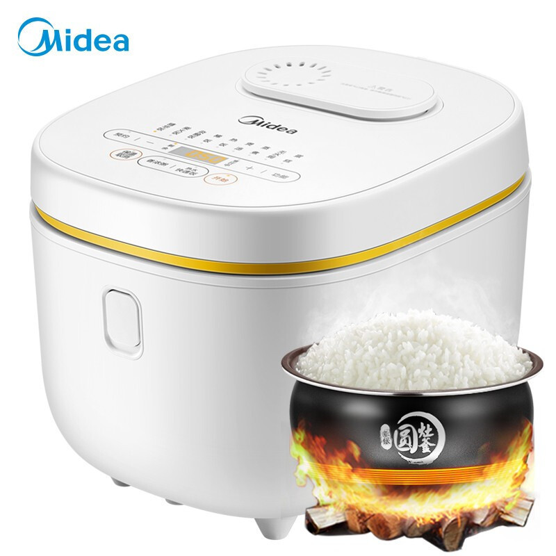 美的（Midea）电饭煲MB-FB40E209 家用4L智能加热电饭锅 智能预约 多功能煮饭锅匠银圆釜灶（推荐2-5人）