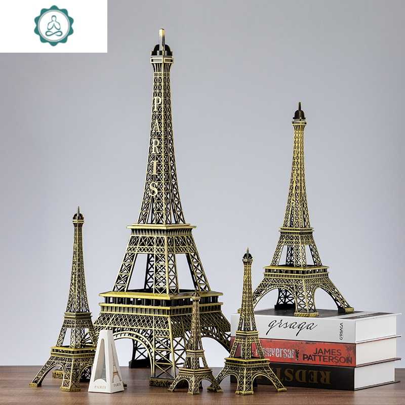 巴黎埃菲尔铁塔摆件模型家居客厅创意生日酒柜艾菲尔小装饰品 封后