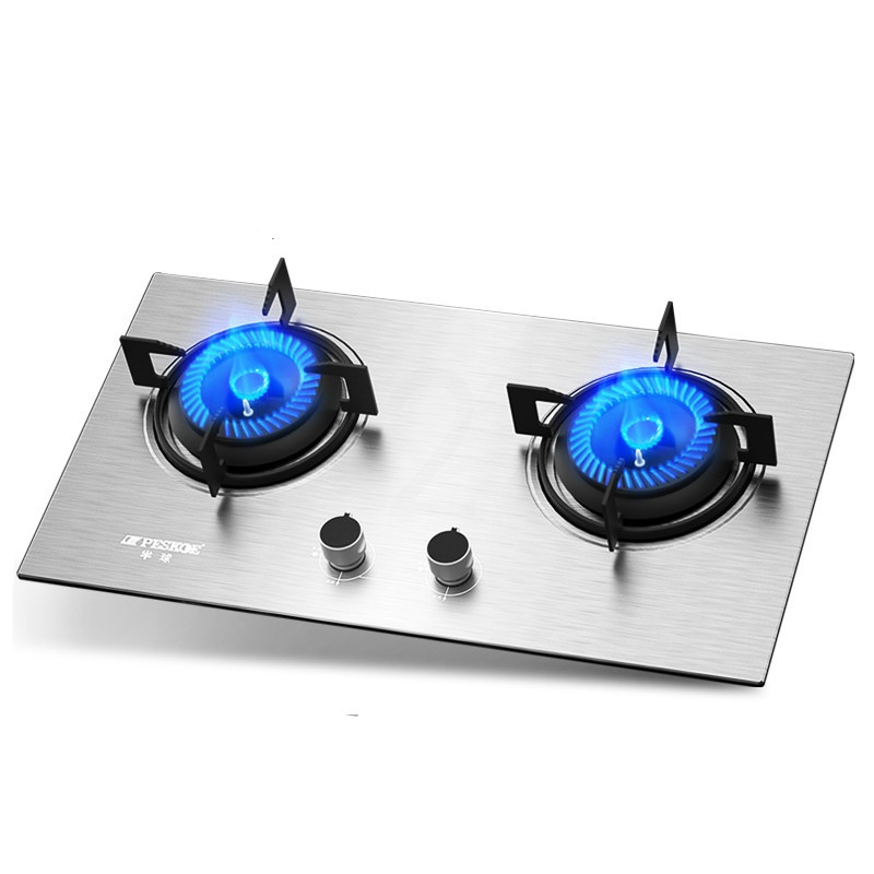 煤气灶双灶家用台式嵌入式天然气液化气炉具天燃气灶节能猛火 不锈钢