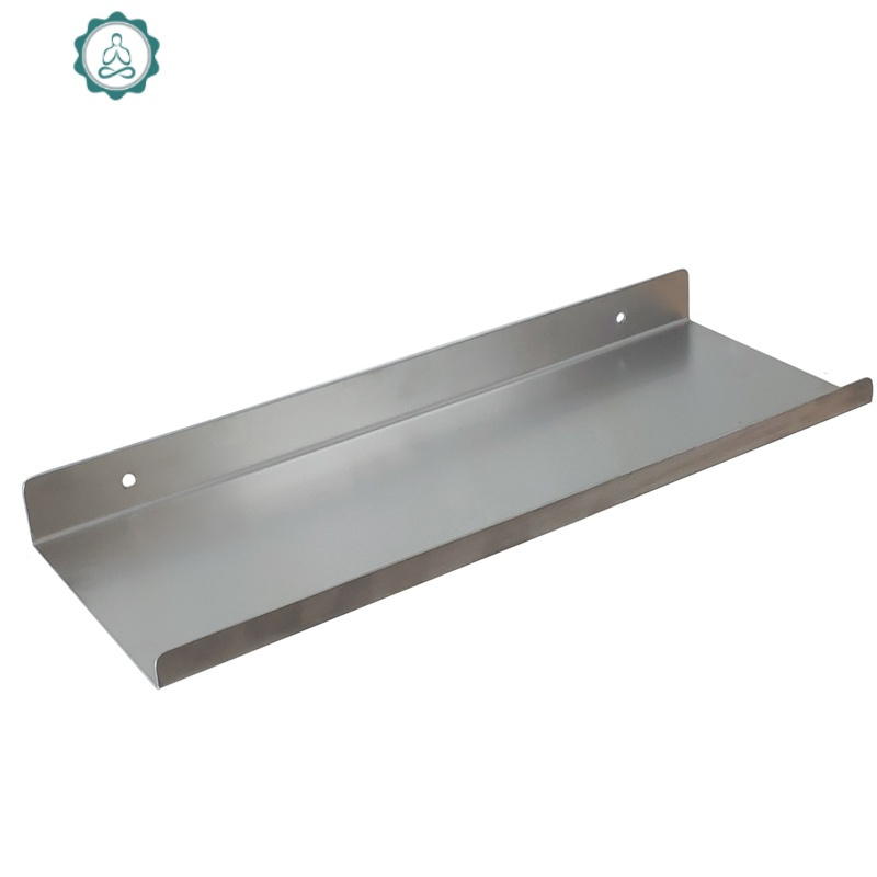 304不锈钢厨房置物架墙壁收纳挂架客厅装饰架调料架免钉一字隔板 封后