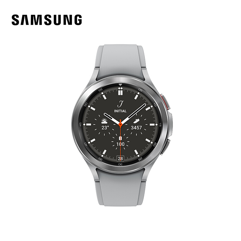 三星 SAMSUNG Galaxy Watch4 Classic 智能手表 Wear OS系统 42mm 雪川银