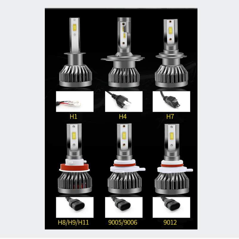 汽车LED大灯H7/H4/H1/H9/H11/9005/9012高亮6000k前照灯汽车远近光灯泡 9012【升_318