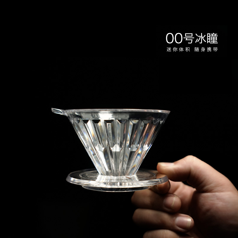 手冲滤杯滴滤式过滤器家用咖啡壶咖啡器具套装送滤纸时光旧巷咖啡壶 00号冰瞳（送滤纸10片）