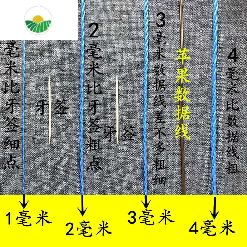 三维工匠尼龙绳子粗塑料绳建筑线绳蓝色细绳子渔网绳打包绳塑料绳吊树绳 2毫米100米蓝三