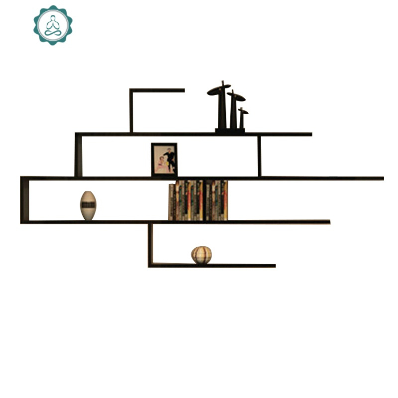创意隔板 挂墙 客厅背景墙壁壁挂装饰架北欧储物架书架墙上置物架 封后 B款长1.6米高80深15