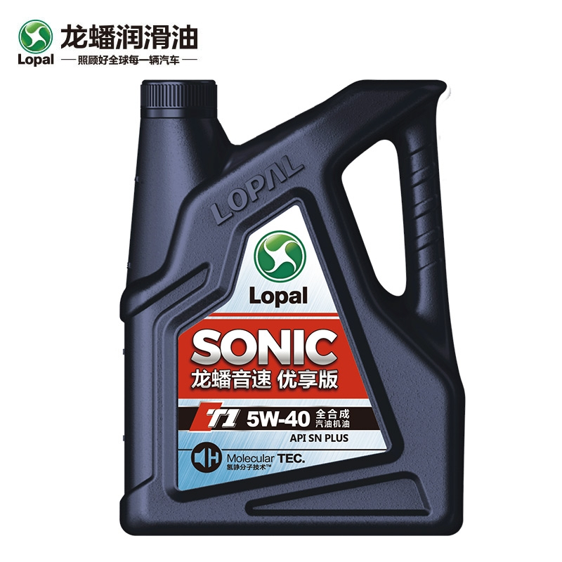 龙蟠SONICT1全合成机油snplus 5W-40汽车发动机润滑油4L*2