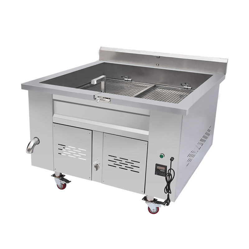 大型油炸锅商用燃气恒温豆腐油炸机妖怪炉温控炸豆腐泡食品加工设备