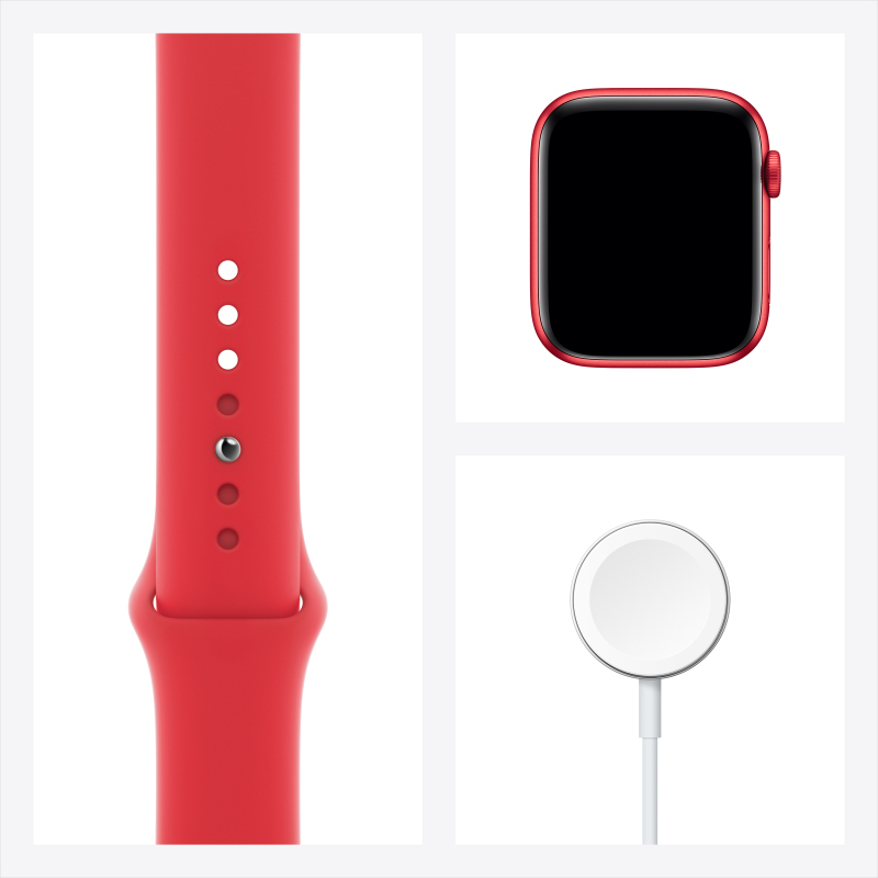 苹果/Apple Watch Series 6 智能手表 40毫米 GPS版 （红色铝金属表壳 红色运动表带）M00A3