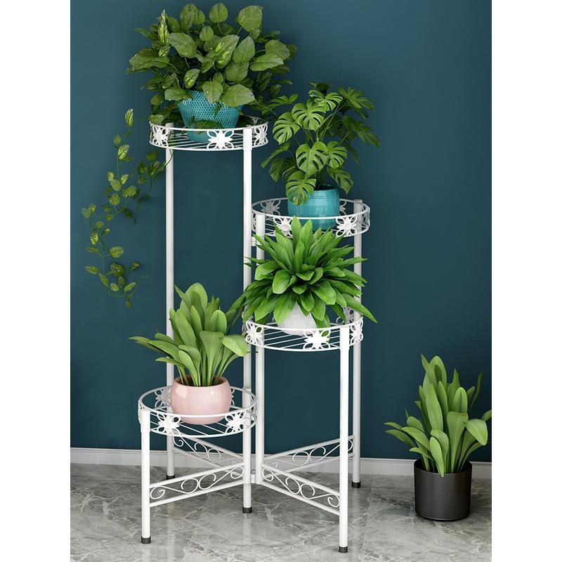花架子铁艺客厅室内阳台装饰落地式多层置物架家用绿萝简约花盆架