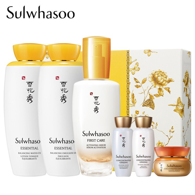 Sulwhasoo雪花秀套装 滋盈肌本水乳润燥精华护肤套装礼盒 水乳精华三件套