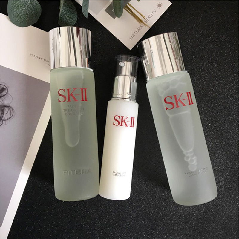 SK-II/SK2多方位修护护肤套装三件套 嫩肤清滢露230ml+神仙水230ml+晶致美肤乳液100g 面部护肤套装