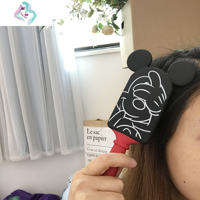 卡通可爱少女气垫气囊梳子小耳朵便携按摩梳防静电个性儿童印花梳 你那么美 金发女孩梳子