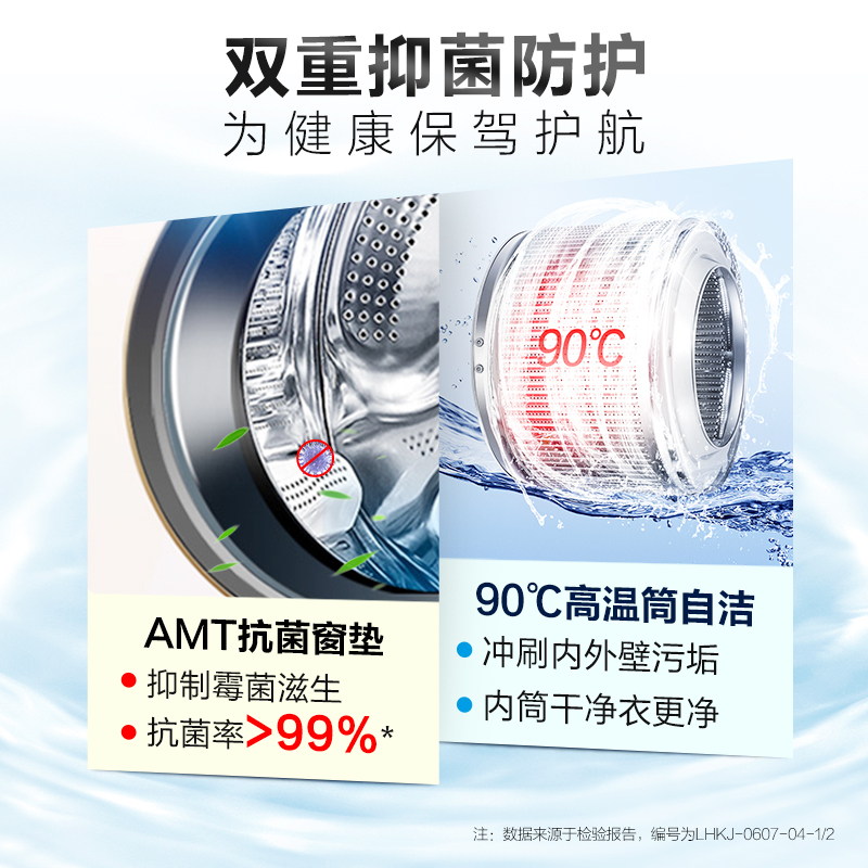 海尔（Haier）10KG变频滚筒洗衣机全自动 巴氏杀菌除菌率99% 冷水洗涤 护色护形RDOPU8